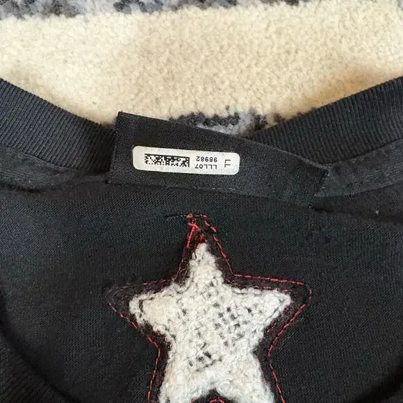 Givenchy Paris Star Patch Black T Shirt 47 Men’s Sz L Preowned - Picture 3 of 4